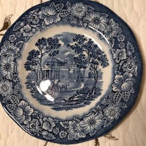 Liberty blue Monticello plate